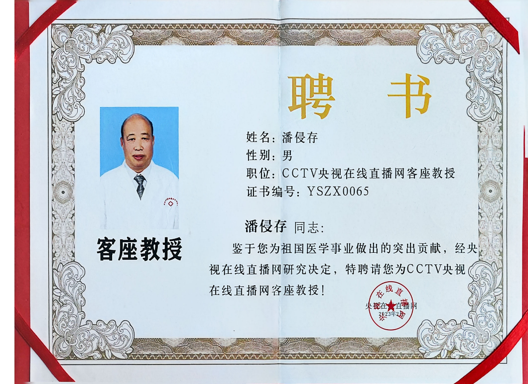 聘请为CCTV央视在线直播网客座教授